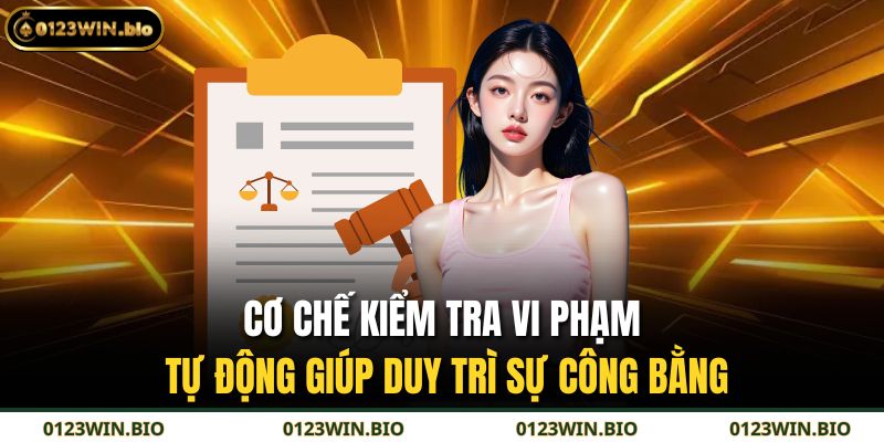 Cơ chế kiểm tra vi phạm tự động giúp duy trì sự công bằng